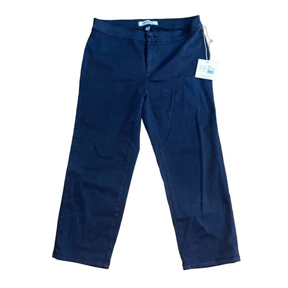 Lila Ryan Pants - Lila Ryan The Jase Slim Straight Pedal Pusher - NAVY -Size 4​